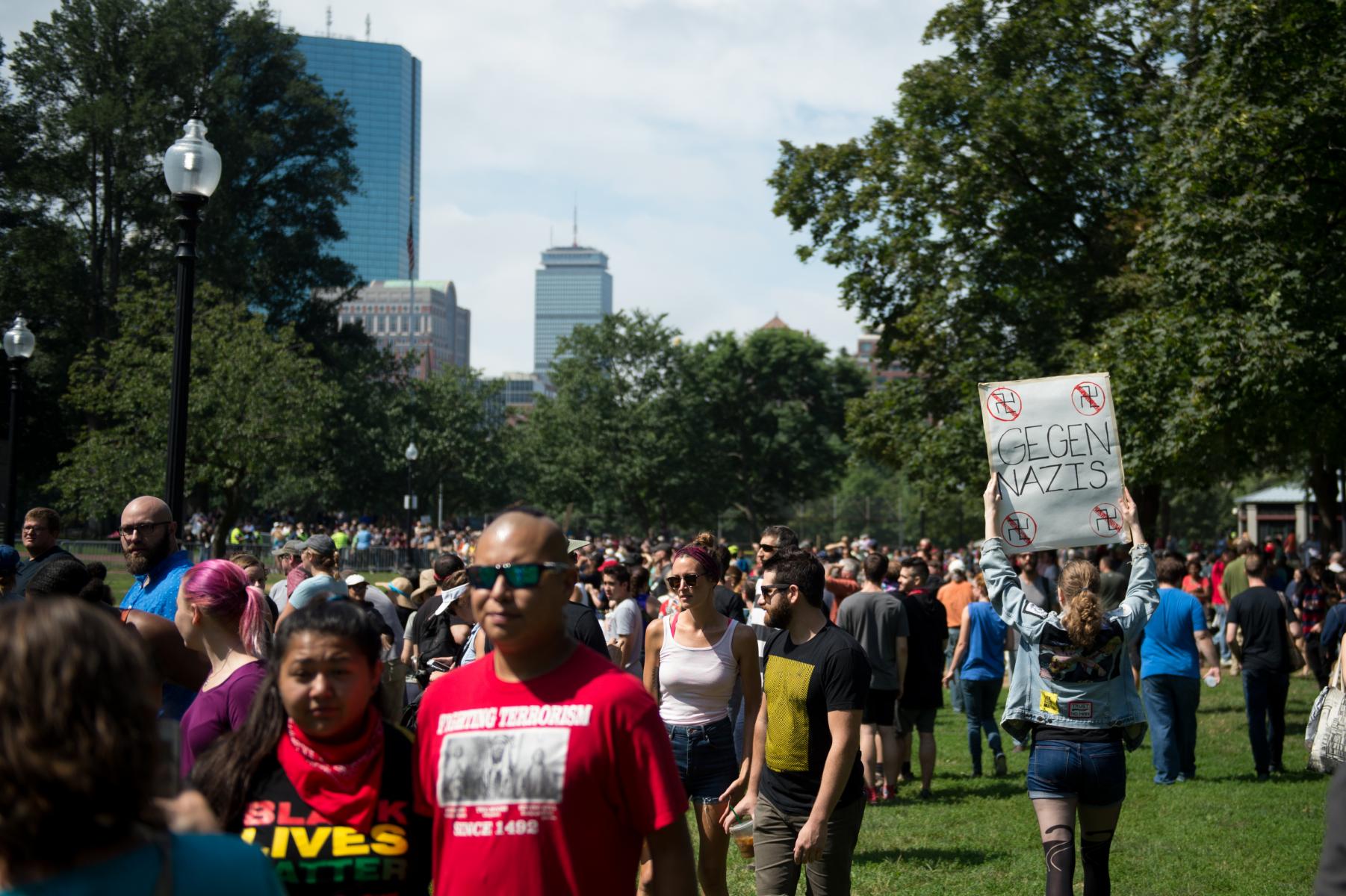 Boston, MA - August 19, 2017 - Anti-White Supremacy Rally